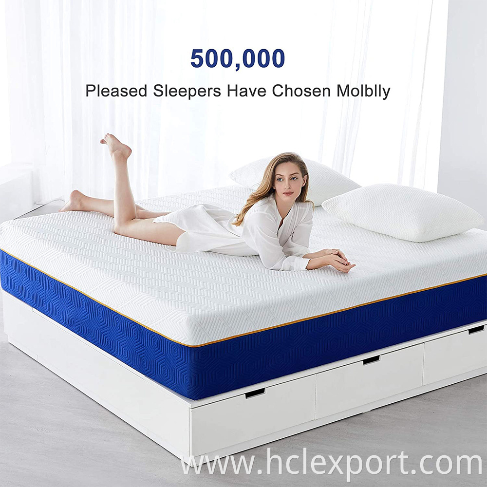 sleep well gel memory rebound foam mattress topper Quality royal swirl luxury high density mattress